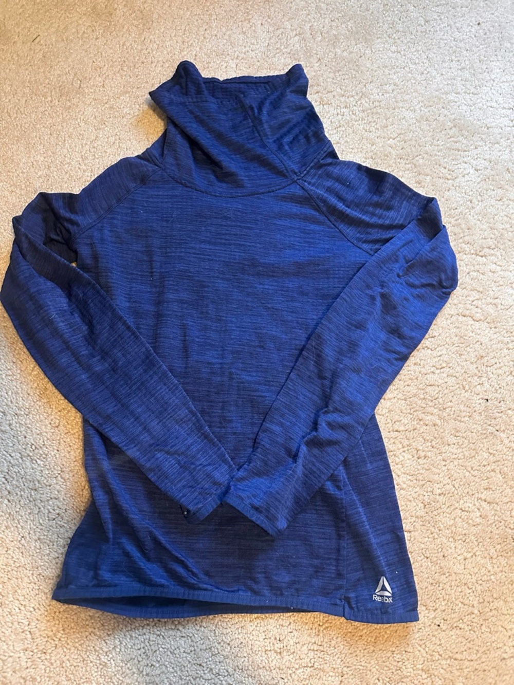 Reebok Blue Heathered Running Pullover